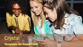  Presentation with girls night - Slides enhanced with night on street using background and a tawny brown colored foreground