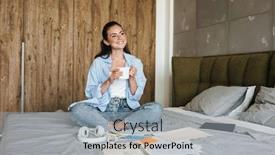  Presentation with home documents - Presentation theme with image-of-a-young-smiling background and a light gray colored foreground