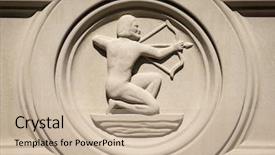  Presentation with zodiac - PPT theme enhanced with image of a zodiac sagittarius background and a soft green colored foreground