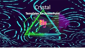  Presentation with shapes - PPT layouts having image-of-abstract-neon-shapes background and a navy blue colored foreground