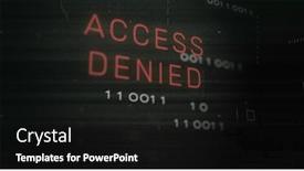  Presentation with data processing - Presentation design enhanced with image-of-access-denied-text background and a  colored foreground