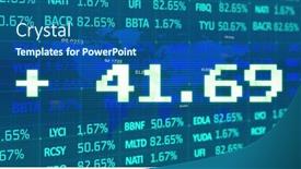  Presentation with global investment - Slide set having image-of-addition-symbol background and a ocean colored foreground