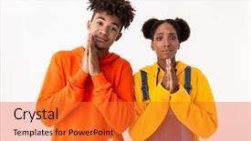  Presentation with african american black couple - Cool new presentation with image of african american couple backdrop and a  colored foreground