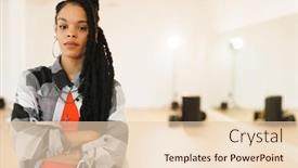  Presentation with hip hop - Slide deck with image-of-african-american-female background and a lemonade colored foreground