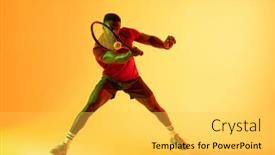  Presentation with active-lifestyle - Presentation theme with image-of-african-american-male background and a yellow colored foreground