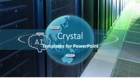  Presentation with digital image processing - Presentation enhanced with image-of-ai-data-processing and a ocean colored foreground