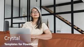  Presentation with mobile home - Theme featuring image-of-amazing-mature-business background and a red colored foreground