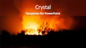  Presentation with danger - PPT layouts with image of an approaching wildfire background and a tawny brown colored foreground