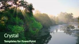  Presentation with landscape - Theme consisting of image of an automn landscape background and a  colored foreground