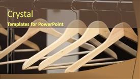  Presentation with empty - Audience pleasing slides consisting of image-of-an-empty-hangers and a tawny brown colored foreground