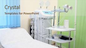  Presentation with magnetic - Beautiful theme featuring image of an empty treatment backdrop and a cream colored foreground