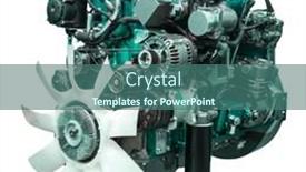  Presentation with engine - Presentation theme enhanced with image-of-an-engine-under background and a ocean colored foreground