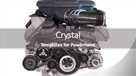  Presentation with car engine - Slides with image of an engine background and a gray colored foreground
