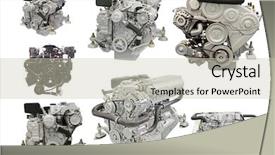 Presentation with engine - PPT layouts enhanced with image of an engine background and a soft green colored foreground