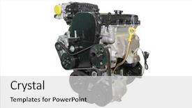  Presentation with engine - Presentation theme enhanced with image of an engine background and a light gray colored foreground