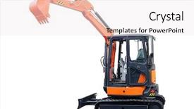  Presentation with excavator - Presentation enhanced with image of an excavator background and a sky blue colored foreground