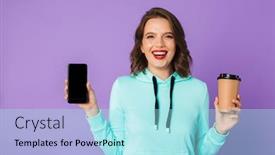  Presentation with purple wall - PPT layouts consisting of image-of-an-excited-beautiful background and a arctic colored foreground