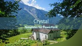  Presentation with alps - PPT theme featuring image-of-an-idyllic-farmhouse background and a ocean colored foreground