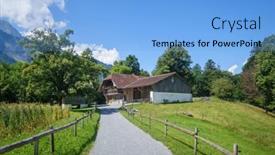  Presentation with alps - PPT layouts with image-of-an-idyllic-farmhouse background and a light blue colored foreground