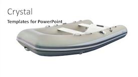  Presentation with boat - Amazing presentation theme having image of an inflatable boat backdrop and a white colored foreground