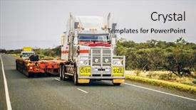  Presentation with australia - PPT theme with image of an oversize road background and a light gray colored foreground
