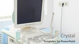  Presentation with ultra - Audience pleasing theme consisting of image of an ultra sonic backdrop and a light gray colored foreground