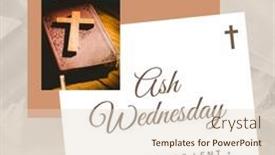  Presentation with ash cross - Presentation design having image-of-ash-wednesday-over background and a lemonade colored foreground