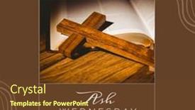  Presentation with ash cross - Presentation enhanced with image-of-ash-wednesday-over background and a tawny brown colored foreground