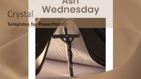  Presentation with ash cross - PPT layouts featuring image-of-ash-wednesday-over background and a coral colored foreground