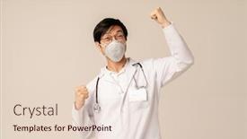  Presentation with asian doctor - Theme with image-of-asian-young-male background and a lemonade colored foreground