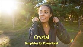  Presentation with black woman - Presentation featuring image of athletic woman 20s background and a  colored foreground
