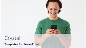  Presentation with basic - PPT theme consisting of image-of-attractive-brunette-man background and a sky blue colored foreground