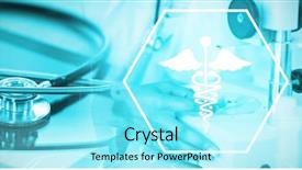  Presentation with wireless communication - Presentation theme consisting of image of background with medical background and a arctic colored foreground