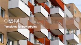  Presentation with story - Cool new slides with image-of-balconies backdrop and a coral colored foreground