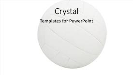  Presentation with volleyball - Cool new presentation theme with image of ball isolated backdrop and a white colored foreground