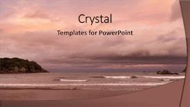  Presentation with new zealand - Beautiful PPT layouts featuring image of bay of plenty backdrop and a coral colored foreground
