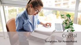  Presentation with reading table - Slide set having image-of-beautiful-focused-nice background and a light gray colored foreground