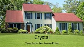  Presentation with middle america - Presentation with home of middle class america background and a yellow colored foreground