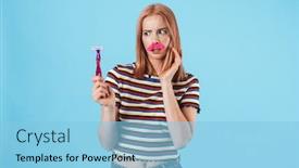 Presentation with razor - Cool new presentation theme with image-of-beautiful-shocked-woman backdrop and a light blue colored foreground