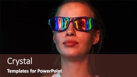  Presentation with movie - Cool new presentation theme with image-of-beautiful-young-caucasian backdrop and a tawny brown colored foreground