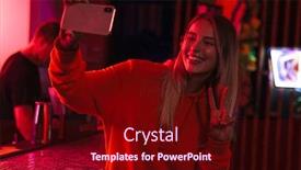  Presentation with lightening - PPT layouts consisting of image-of-beautiful-young-caucasian background and a wine colored foreground