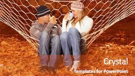  Presentation with image retrieval - PPT theme consisting of image of beautiful young couple background and a crimson colored foreground