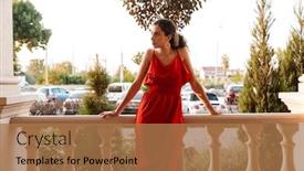  Presentation with railing - Cool new theme with image-of-beautiful-young-woman backdrop and a coral colored foreground