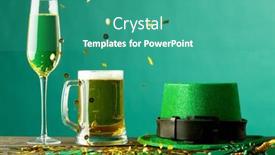  Presentation with irish - PPT layouts with image-of-beer-and-champagne background and a teal colored foreground