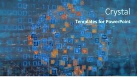  Presentation with internet security - Slides consisting of image-of-binary-code-over background and a  colored foreground