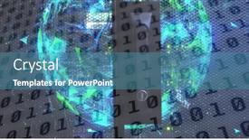  Presentation with servers - Theme with image-of-binary-code background and a teal colored foreground