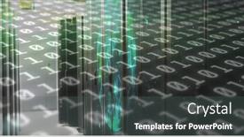  Presentation with servers - Theme with image-of-binary-code background and a dark gray colored foreground
