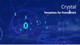  Presentation with coding - PPT theme enhanced with image-of-binary-coding-data background and a navy blue colored foreground