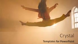  Presentation with movement - Presentation featuring image-of-biracial-female-modern background and a coral colored foreground