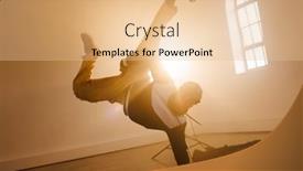  Presentation with hip hop - Slides consisting of image-of-biracial-male-hip background and a  colored foreground